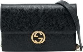 Gucci Pre-owned Cross Body Bags, female, Black, Size: ONE SIZE Pre-owned Vintage Crossbody Bag