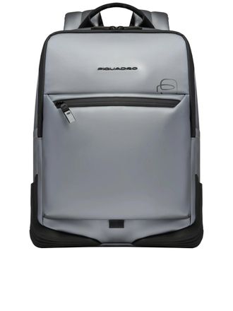 Piquadro Grey Zain In Tessuto Structured Backpack