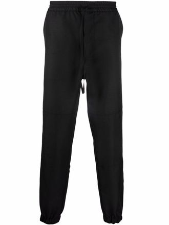 Alexander McQueen straight-leg wool-blend track pants - Black