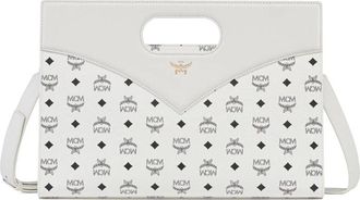 MCM Crossbody Pouch in Visetos Original - Dames - Handtassen - Wit - ONE Size - Su&egrave;de - Tassen