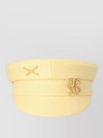 Ruslan Baginskiy flat top hat decorative stitching detail