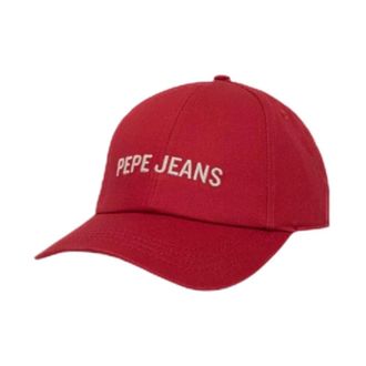 Pepe Jeans London Embroidered Logo Cap - Heren - Petten - Rood - L - Accessoires