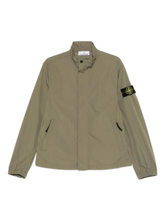 Stone Island logo-patch jacket - Groen