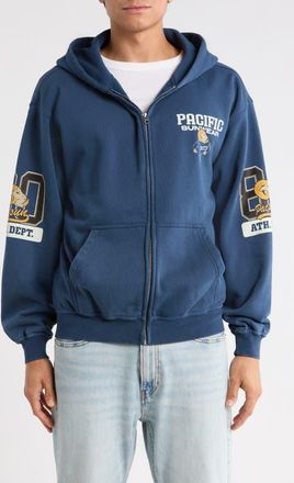 PacSun Athletic Department Cotton Zip Hoodie in Navy at Nordstrom, Size X-Large