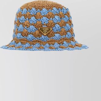 Prada two-tone crochet bucket hat