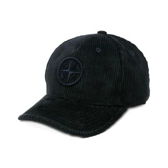 Stone Island Hats & Caps, male, Blue, M, Embroidered Baseball Cap