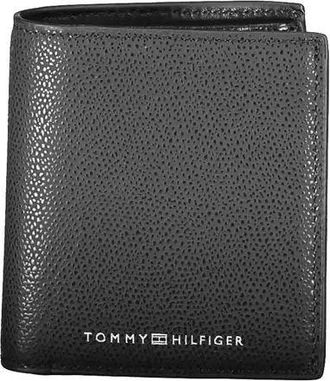 Tommy Hilfiger Mens Leather Wallet Pebbled - Dark Grey - One Size