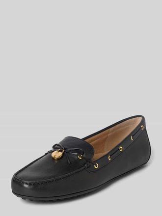 Lauren Ralph Lauren Loafers aus Leder mit Label-Applikation Modell WYLIE in Black, Gr&ouml;&szlig;e 39,5