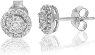 Vir Jewels 1/4 cttw Round Cut Lab Grown Diamond Stud Earrings.925 Sterling Silver Prong Settings