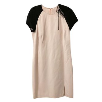 Emilio Pucci Lace-Up Shoulder Two Tone Dress Size L