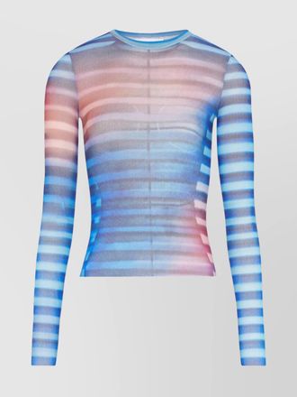 Jean Paul Gaultier mesh printed long-sleeve t-shirt