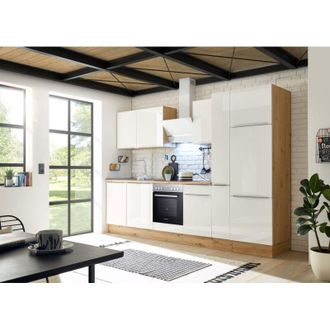 Respekta Cucina Blocco Cucina Blocco Cucina Marleen Premium 310 cm Bianco Artigianale Rovere Respecta