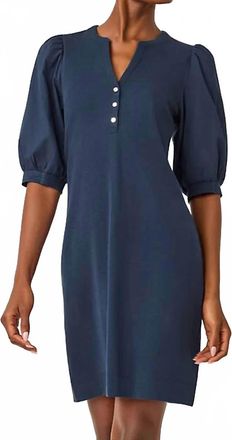 Lilly Pulitzer Ronson V Neck Mini Dress In Low Tide Navy