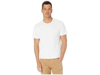 Vince Garment Dye Short Sleeve Crew Mens Clothing Optic White : MD, Cotton