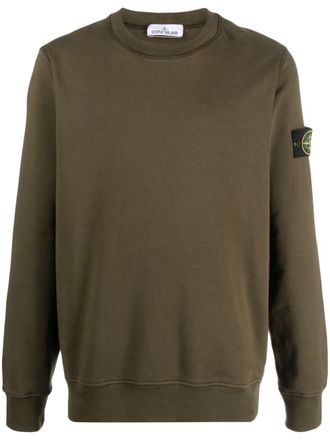 Stone Island Felpa con applicazione Compass - Verde