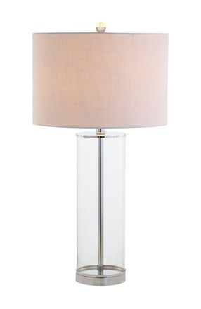 Jonathan Y Designs Collins 29.25 Glass LED Table Lamp in Clear/chrome at Nordstrom