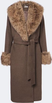 SIMKHAI Kinsley wool-blend wrap coat