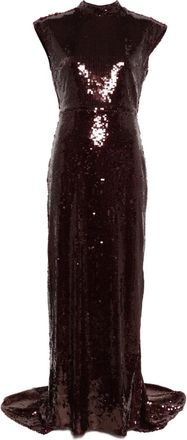 Rotate cap-sleeve maxi dress - Rood