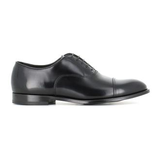 Doucal's Flat shoes - Heren - Nette schoenen - Zwart - 41 1/2 EU - Leer - Schoenen