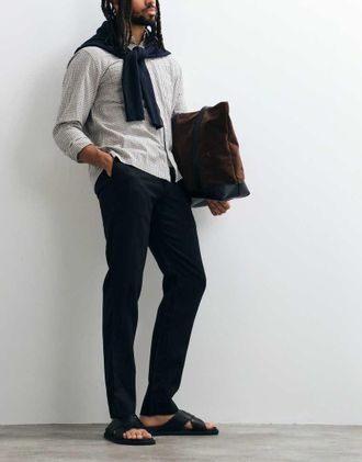 Mango Pantaloni sartoriali neri-Nero