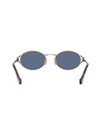 Miu Miu Womens Miu Sunglasses Blue-Gold Metal