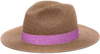 Lastelier PORTOFINO Straw Hat Pink Lurex at Nordstrom, Size Medium