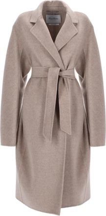 Max Mara Dames, Mantels, Beige, Maat: 2XS Leer
