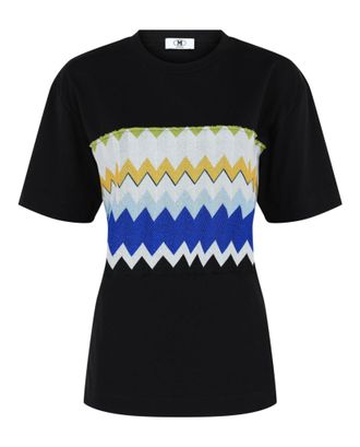 M Missoni Lame Zig Zag Panel T-Shirt
