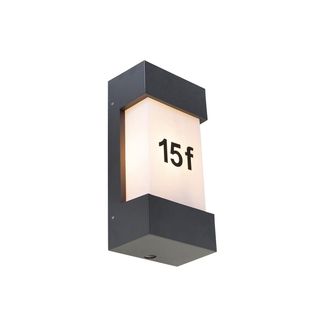 QAZQA Qazqa Aplique De Pared Exterior Gris Oscuro Ip54 Con Sensor