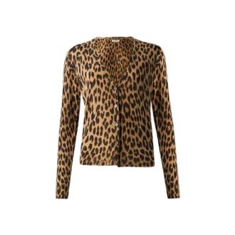 Zadig&Voltaire Manala Leo Print Vest - Dames - Truien - Veelkleurig - Maat: M Wol