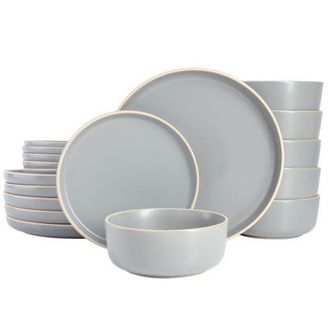 Gibson Home Zuma 18 Piece Dinnerware Set in Grey at Nordstrom