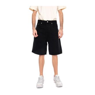 Only & Sons Five Baggy 9893 Pin DNM - Heren - Denim shorts - Zwart - M - Katoen - Korte Broeken