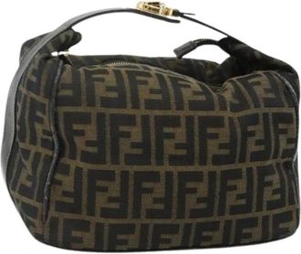 Fendi Pre-owned Handbags, female, Brown, Size: ONE SIZE Pre-owned Vintage Zucca Canvas Hand Bag