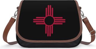 Generic New Mexico Flag Logo Fashion Womens Crossbody Bags Novelty Handbag Shoulder Bag Purse