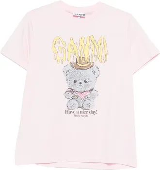 Ganni Teddy Cotton Jersey T-shirt