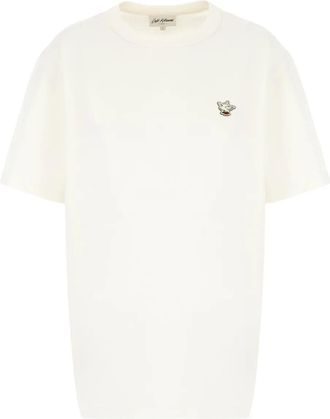 Maison Kitsuné embroidered T-shirt - men - Cotton - L - Neutrals