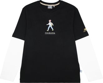 New Balance x Zero Per Zero Colorblock Long Sleeve Tee Asia Sizing Black White NDA47013-BK