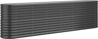 vidaXL Vidaxl - Jardinera arriate acero galvanizado antracita 260x40x68 cm