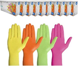 OEM Guantes Nitrilo M Color Ampri Style Tutti Frutti 96 Piezas Caja 10 Unidades