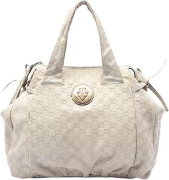Gucci Pre-owned Hysteria Tote - Dames - Vintage Shopper - Beige - ONE Size - Leer - Vintage