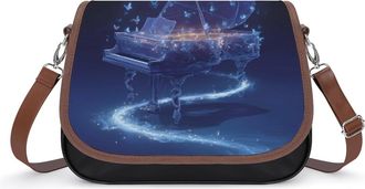 Generic Free Celestial Piano Symphony Womens Crossbody Bag Fashion Shoulder Handbags Message Tote Bag with Adjustable Strap