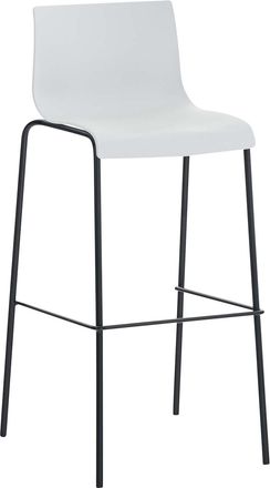 Clp Clp - Set 2x Taburete Hover Con Asiento De Pl&aacute;stico & Base De Metal Blanco Negro