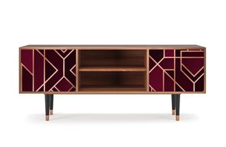 StoryZ Mueble de TV burdeos 2 puertas L 170 cm