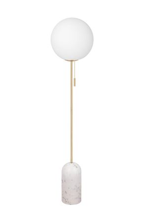 Globen Lighting Stehlampe Torrano mit Marmorsockel &oslash; 30/ H 145 cm - Weiss