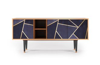 StoryZ Mueble de TV azul 3 puertas L 150 cm