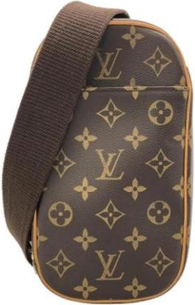 Louis Vuitton Pre-owned Vintage Canvas Shoulder Bag - Dames - Vintage Schoudertas - Bruin - ONE Size - Vintage