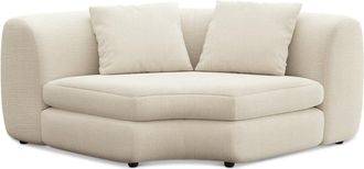 Castlery Fable Corner Sofa Customized, (Washed Chenille) Cream, Machine Washable, Ultra Deep Seats for Sofas by Castlery