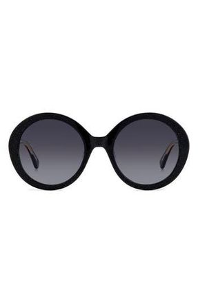 Kate Spade New York zya 55mm gradient round sunglasses in Black/Grey Shaded at Nordstrom Rack