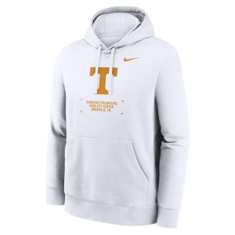 Nike Tennessee Club Basketball 2-Hit Nike Mens College Pullover Hoodie in White | NKDK10AUTN-DV1