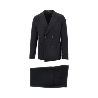 Emporio Armani Stretch wool double-breasted suit Man 48
